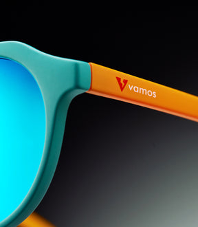 CORINZIO MATTE TEEL/YELLOW ORANGE - LIGHT BLUE LENS