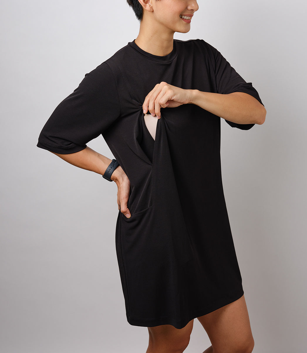 MARIE NURSING DRESS (BLACK)