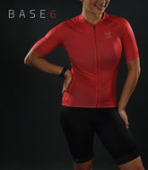 BASE6 WOMEN'S CYCLING TOP (RED)