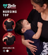 ADELE NURSING TOP (BLACK)