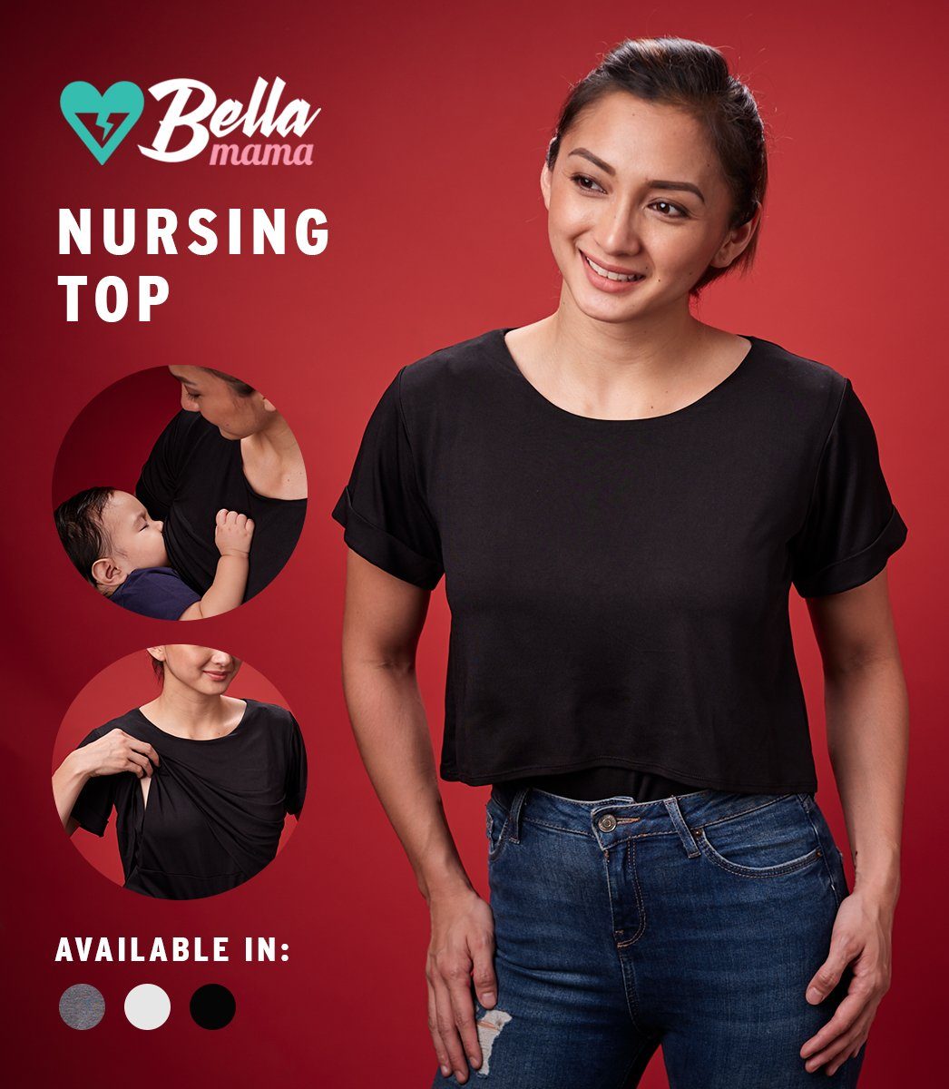 ADELE NURSING TOP (BLACK)