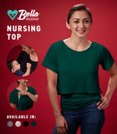 ADELE NURSING TOP (DARK GREEN)